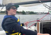 Ben sailing on Lake Union.